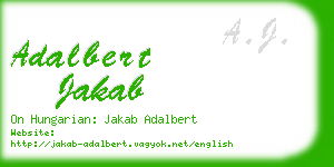 adalbert jakab business card
